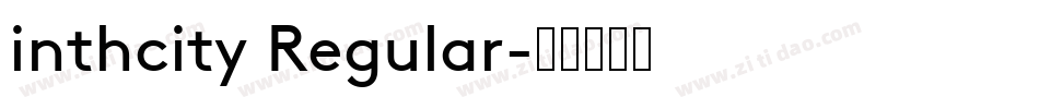 inthcity Regular字体转换